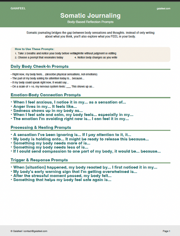 Somatic Journaling PDF